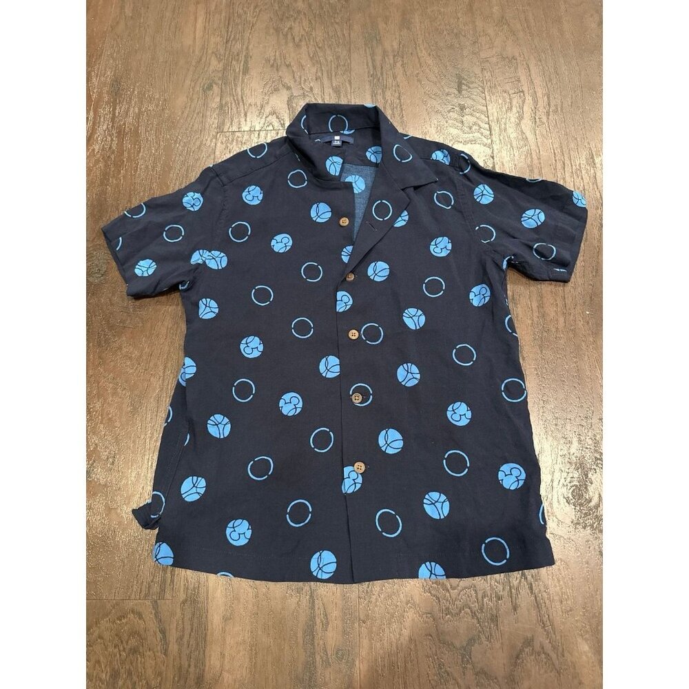 Boys Mickey Blue Short Sleeve Shirt, Age 7-8, Navy,‎ 100% Rayon